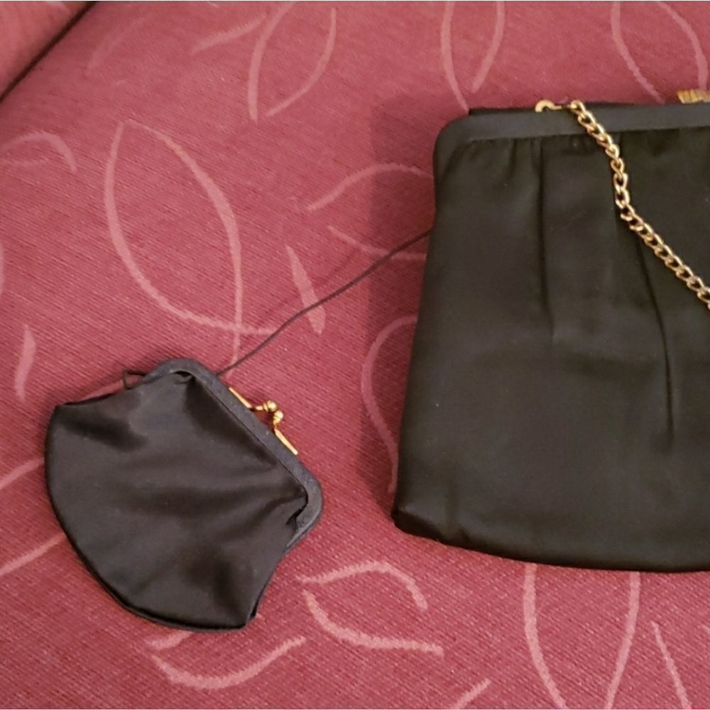 VNTG After Five Black Clutch Purse - Picture 6 of 10